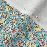 Dainty Details - Watercolor Floral Blue