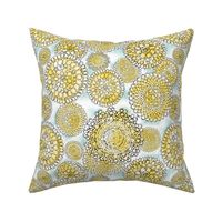 Delightful Doilies - Feminine Lace Yellow & Blue