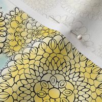 Delightful Doilies - Feminine Lace Yellow & Blue