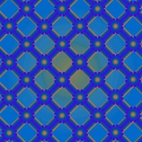 9" Radiant Ultramarine Diamond Grid