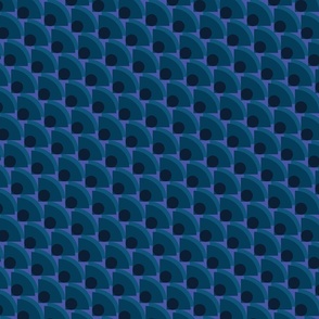 Geometric blue black