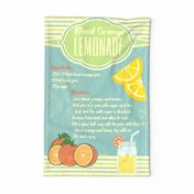 Blood Orange Lemonade Recipe Tea Towel