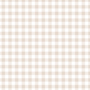 check gingham Warm Beige gingham neutral nursery wallpaper