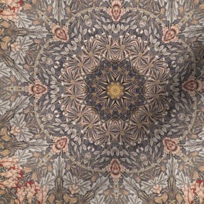 William Morris Tribute Apricot  Beige Smaller Scale