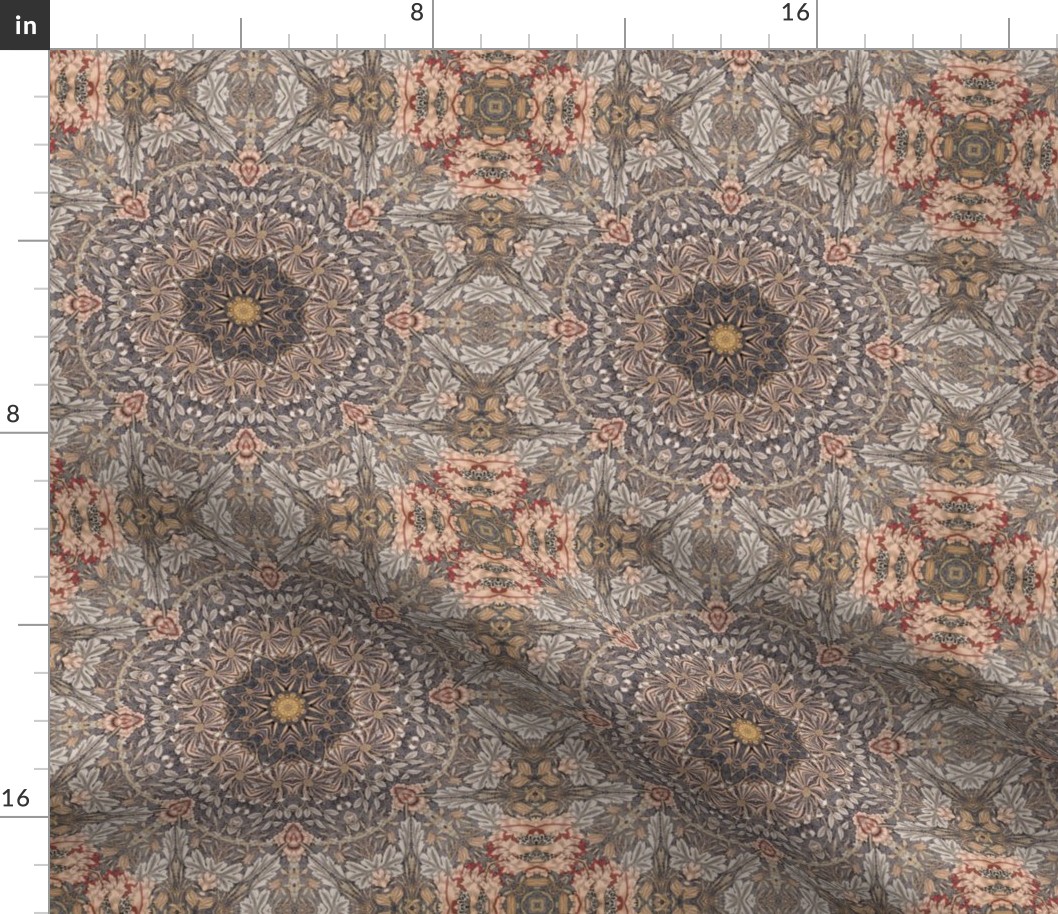 William Morris Tribute Apricot  Beige Smaller Scale