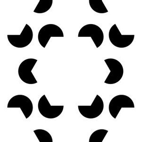 White and Black Hexagon Dots