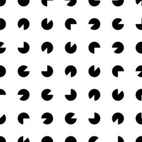 White and Black Hungry Polka Dots