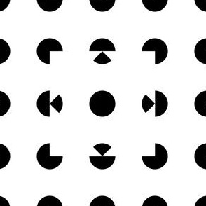 White and Black Triangle Square Dots