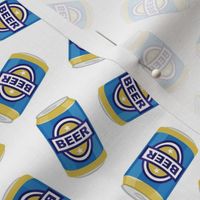 beer cans - blue and gold - LAD21
