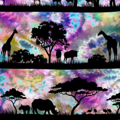 Safari animas tie dye purple acid
