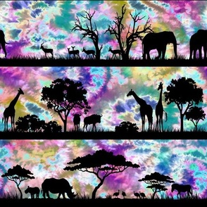 Safari animas tie dye purple acid