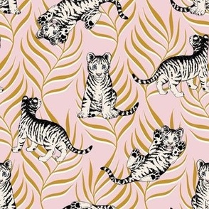 Tiger Cubs (Mustard and Pink Palette)