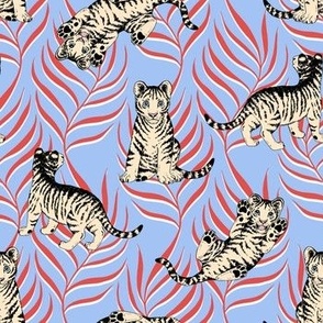 Tiger Cubs (Blue and Red Palette)