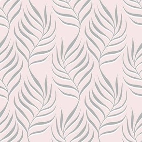 Palm Leaves (Soft Blush and Grey)