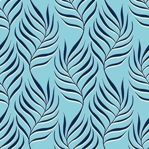 Palm Leaves (Blue and Navy)