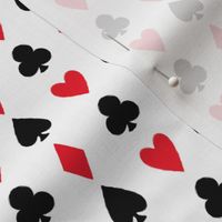 Hearts, Diamonds, Clubs, and Spades- white 