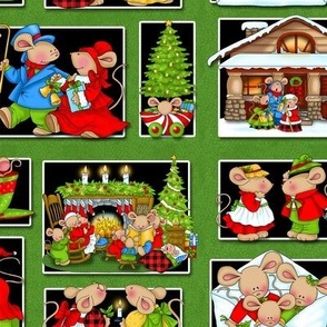Christmas House Mouse Holiday Patches