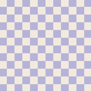 1/2” Classic Checkers, Lavender and Cream