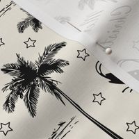 Christmas in Tropical Australia Black Toile