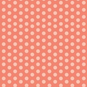 Coral Polka Dots