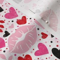 Medium Scale Pucker Up Luscious Lips Hearts Lovecore Valentine