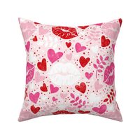 Large Scale Pucker Up Luscious Lips Hearts Lovecore Valentine