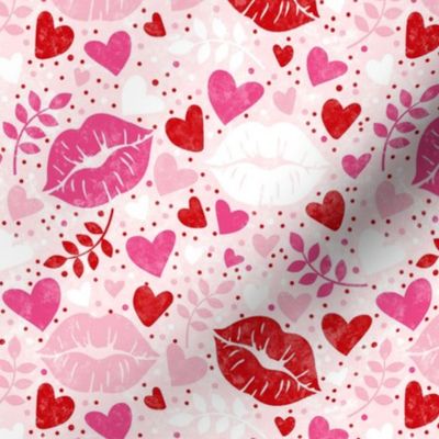 Medium Scale Pucker Up Luscious Lips Hearts Lovecore Valentine