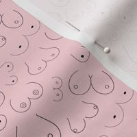 Small Scale Doodle Boobs on Cotton Candy Pink