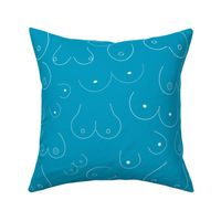 Large Scale Doodle Boobs on Caribbean Blue