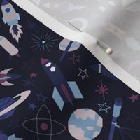 Smaller Scale Outer Space Galaxy Dark Background Planets Stars Spaceships