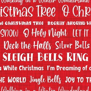 Bigger Scale Christmas Carol Songs on Red