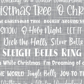 Bigger Scale Christmas Carol Songs on Grey