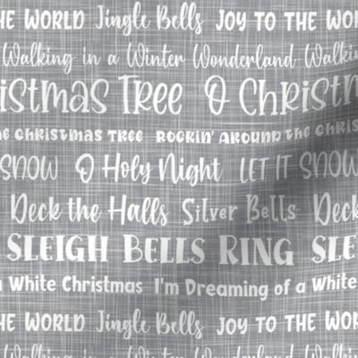Smaller Scale Christmas Carol Songs on Grey
