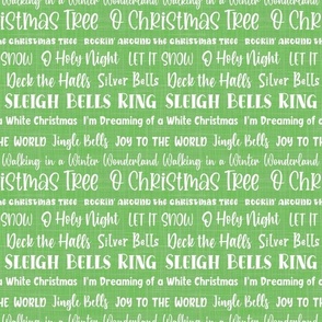 Smaller Scale Christmas Carol Songs on Green