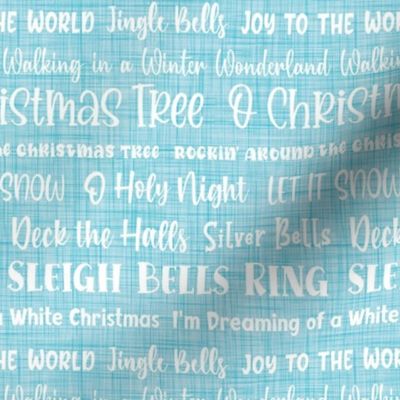 Smaller Scale Christmas Carol Songs on Blue