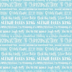 Smaller Scale Christmas Carol Songs on Blue