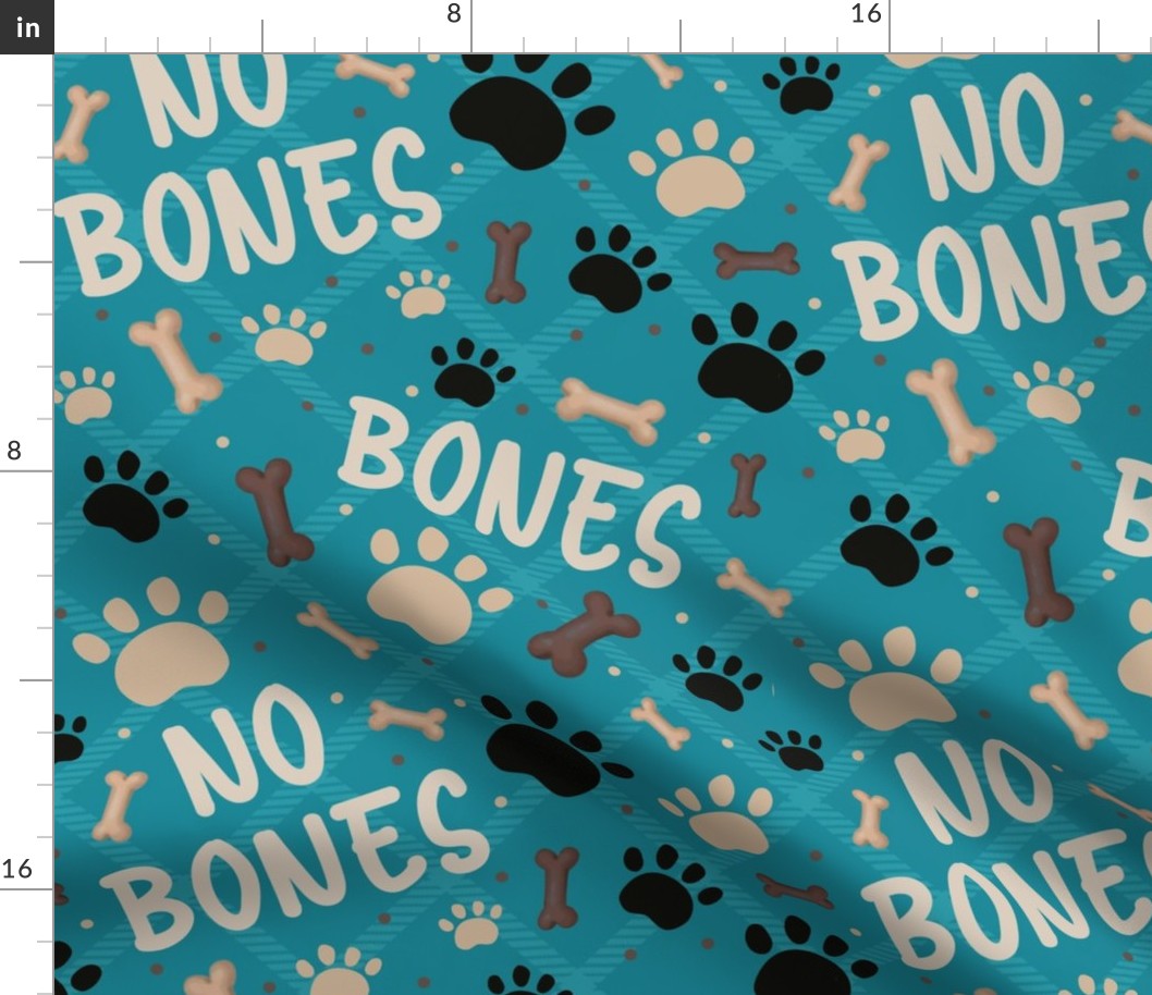 Large Scale Bones No Bones Noodles the Pug Dog Paw Prints