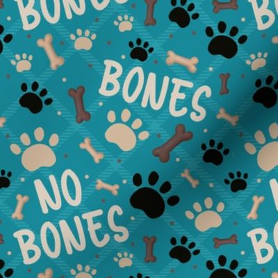 Medium Scale Bones No Bones Noodles the Pug Dog Paw Prints