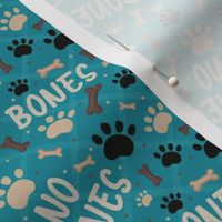 Small Scale Bones No Bones Noodles the Pug Dog Paw Prints
