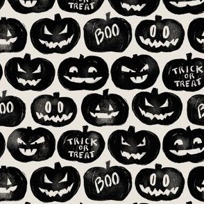 Boo Faced Jack-o-lanterns { white } mid scale