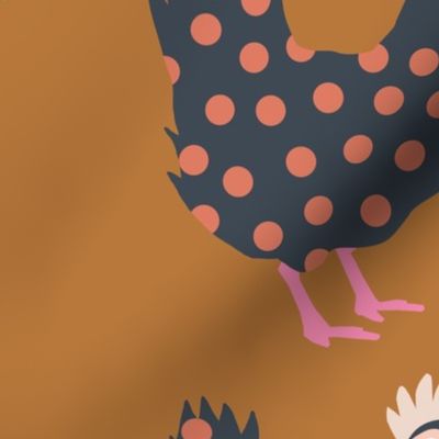 Dot Dot Chicken XL | Harvest Gold Dark + Funky Fall Color Mix