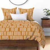Bodhi Stacked Hand Painted Stripes Jumbo | Peach & Gold Ochre Reverse