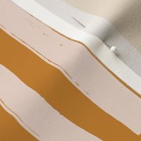 Bodhi Stacked Hand Painted Stripes Jumbo | Peach & Gold Ochre Reverse