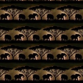 Elephants sepia safari TINY