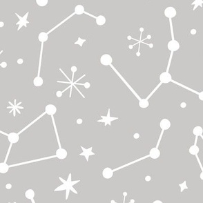 Constellations Light Grey White | Large Scale