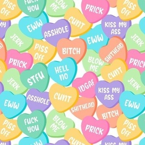 Medium Scale Sarcastic and Sweary Valentine Conversation Heart Candy
