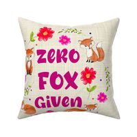 18x18 Square Panel Zero Fox Given for Pillow Cushion or Square Projects