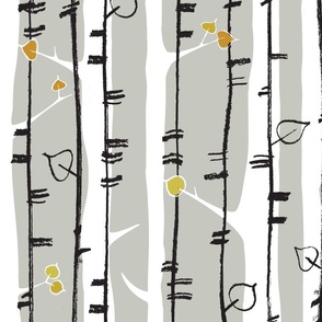 birch stripe - greige