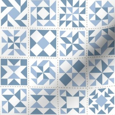 Quilting Squares in Sky Blue