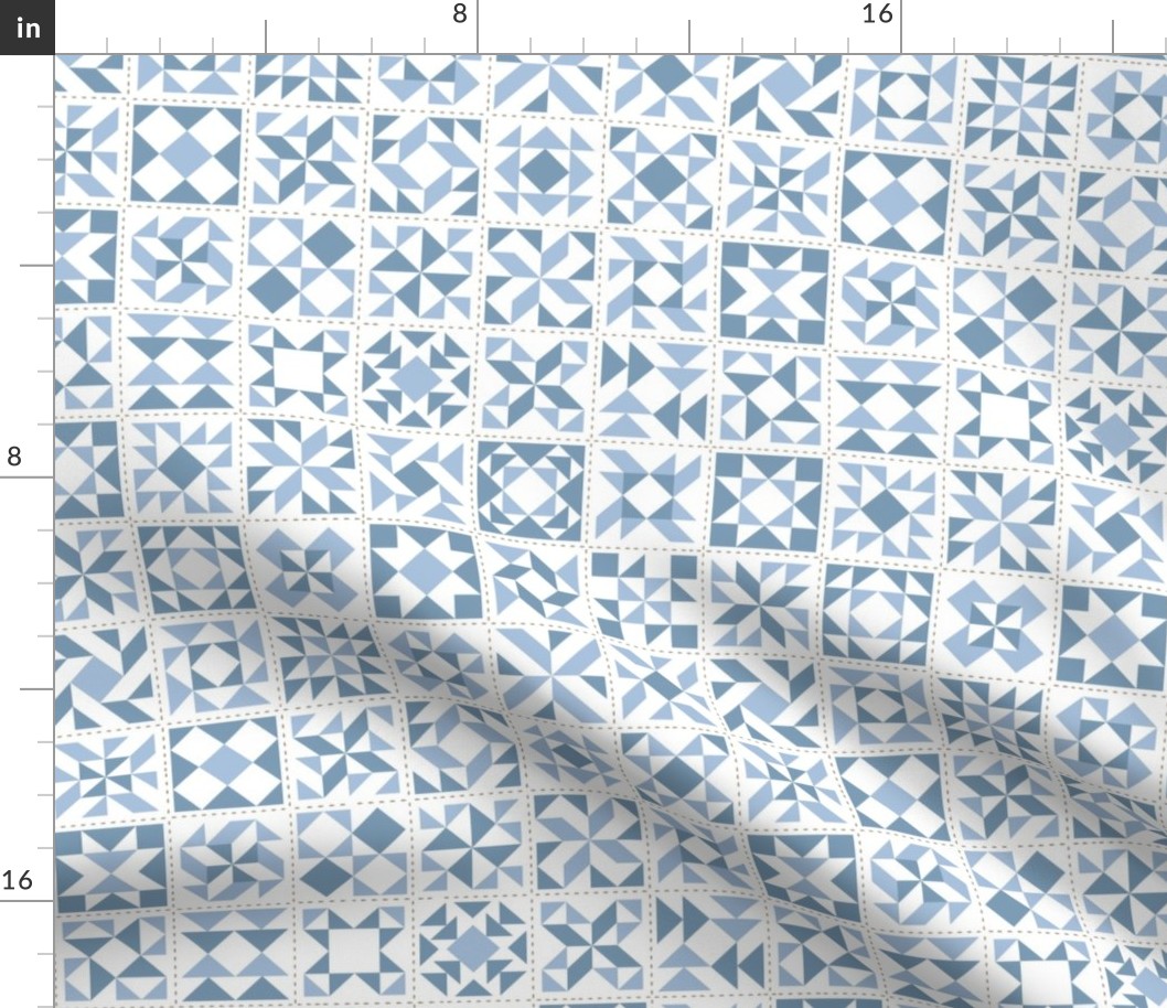 Quilting Squares in Sky Blue